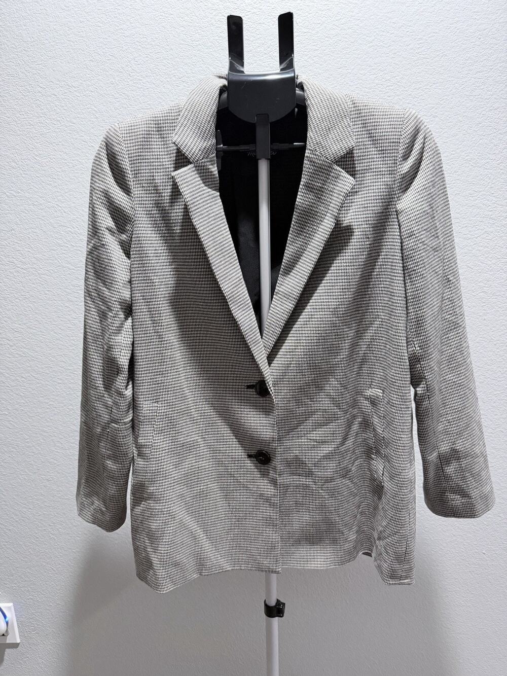Madewell Houndstooth Two-Button Blazer Classic Autumn Office Wear Women’s Medium